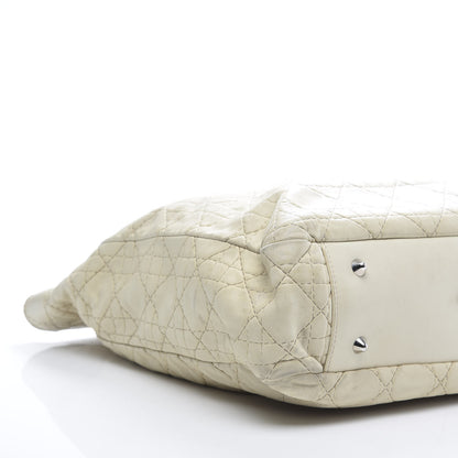 Christian Dior Lambskin Cannage Shopping Tote White 8 of 11