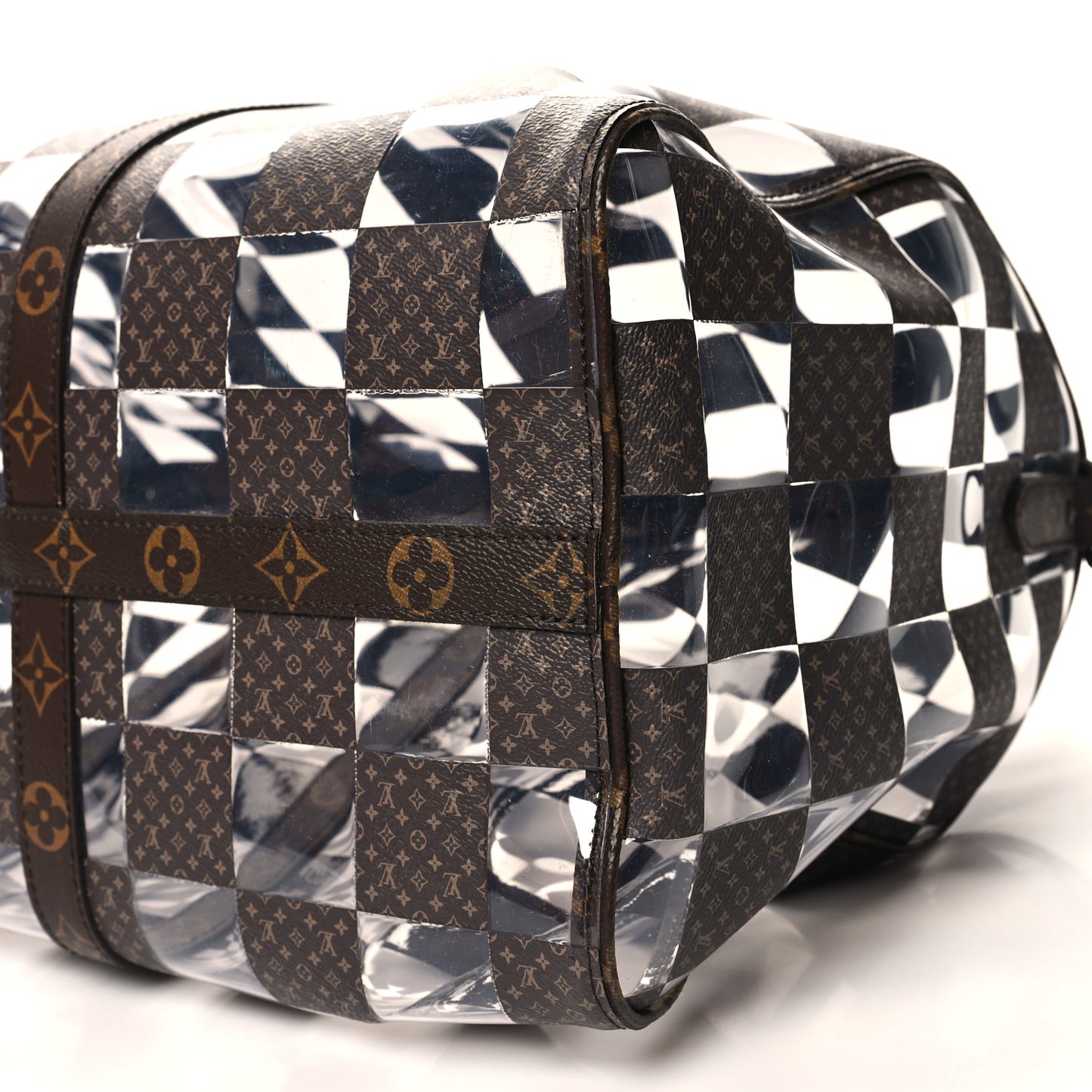 PVC Monogram Chess Keepall Bandouliere 50