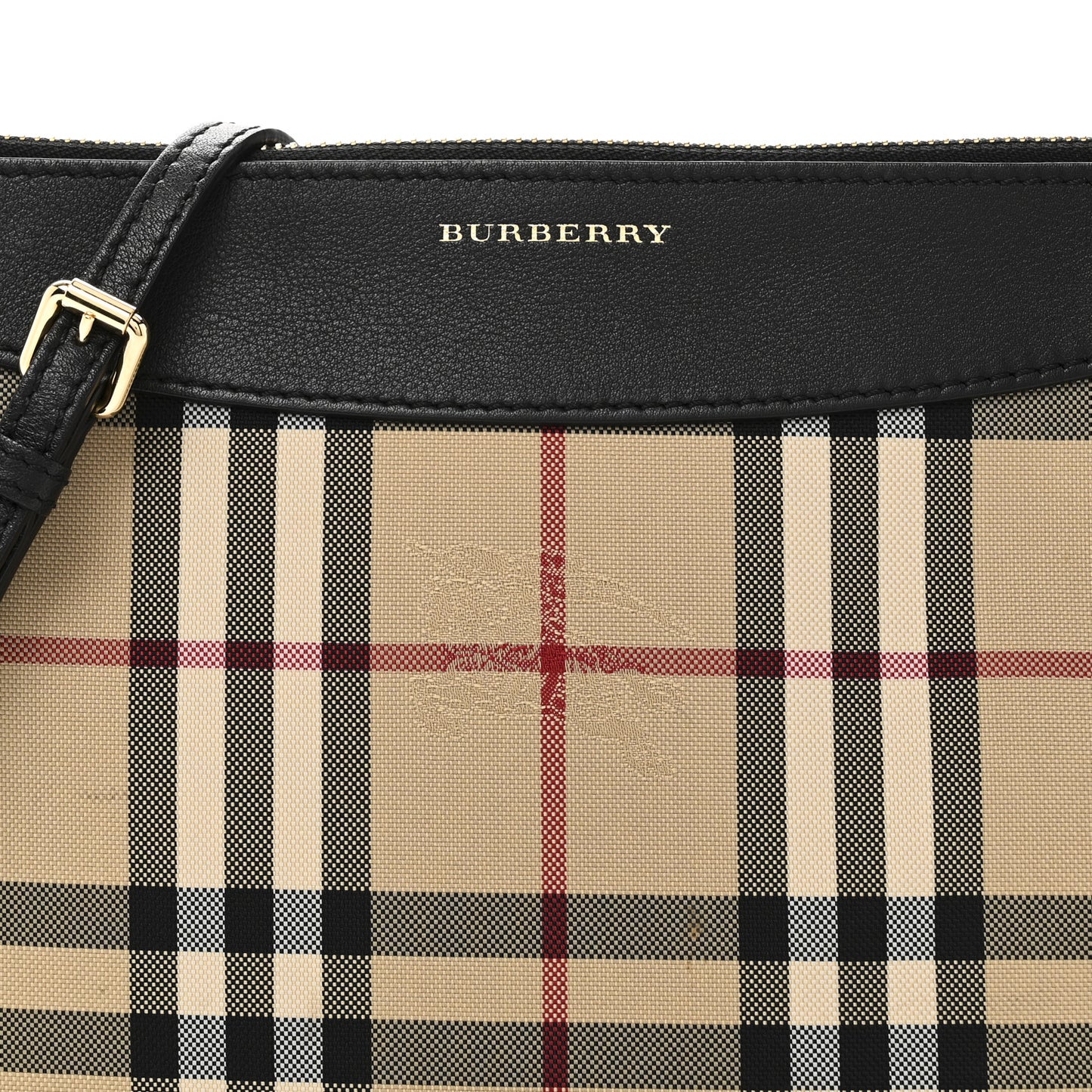Horseferry Check Peyton Crossbody Clutch Bag Black