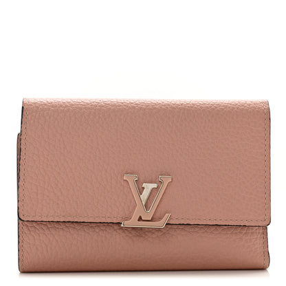 Louis Vuitton Taurillon Capucines Compact Wallet Magnolia 1 of 11
