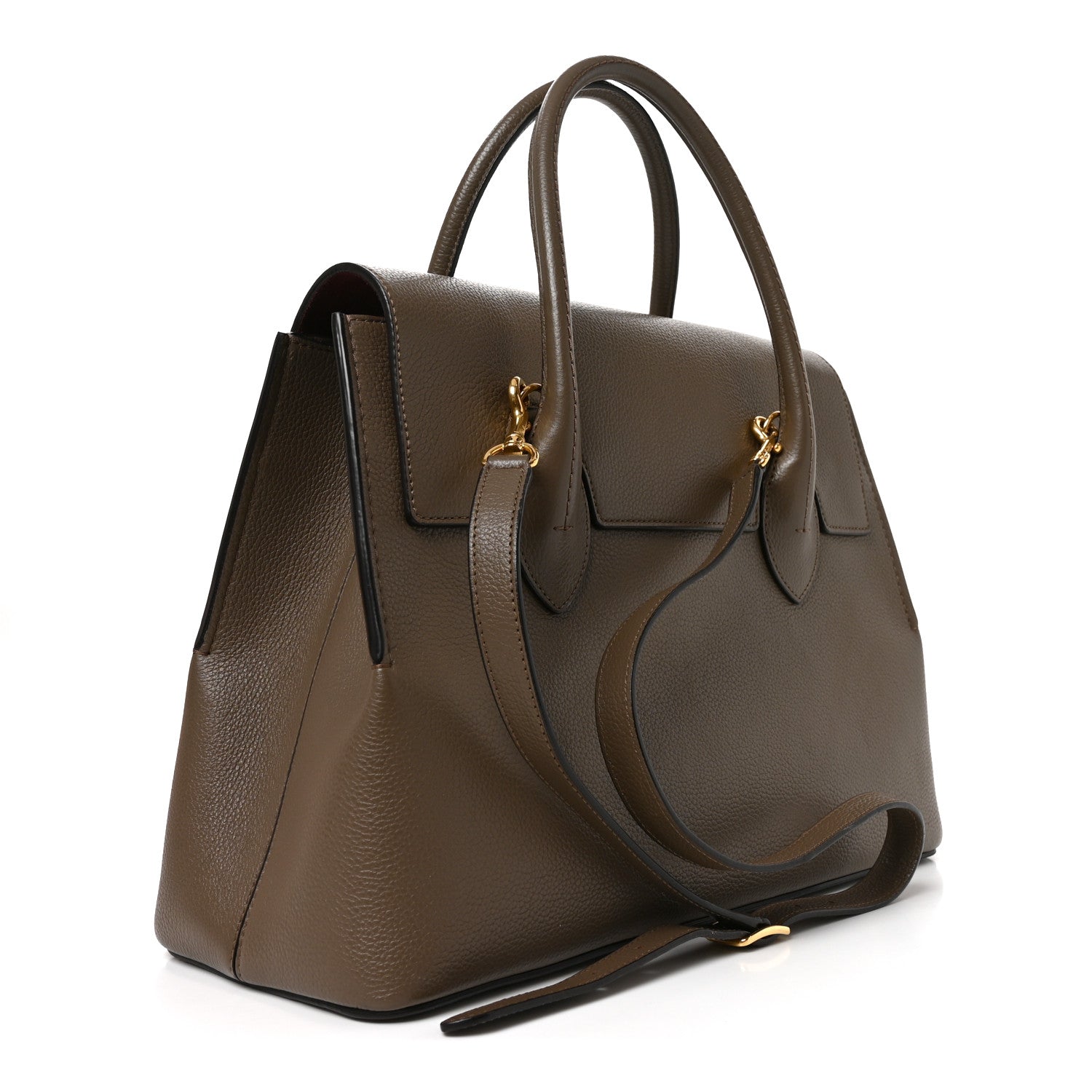 Mulberry Small Classic Grain Calfskin Seaton Clay 3 of 9