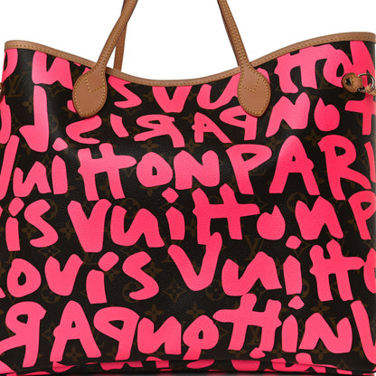 Louis Vuitton Monogram Graffiti Neverfull GM Fuchsia 7 of 9