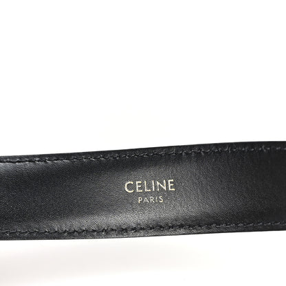 Celine Box Calfskin Medium 25mm Triomphe Belt 90 36 Black 4 of 5