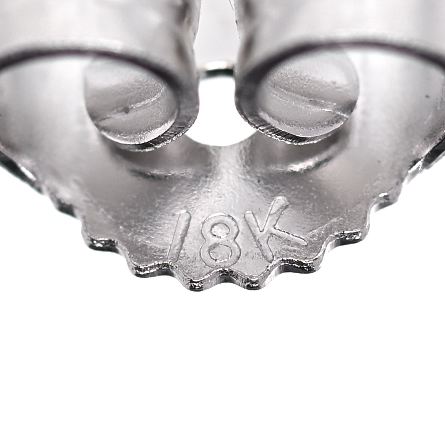 Roberto Coin 18K White Gold Diamond Tiny Treasures Heart Stud Earrings 4 of 7