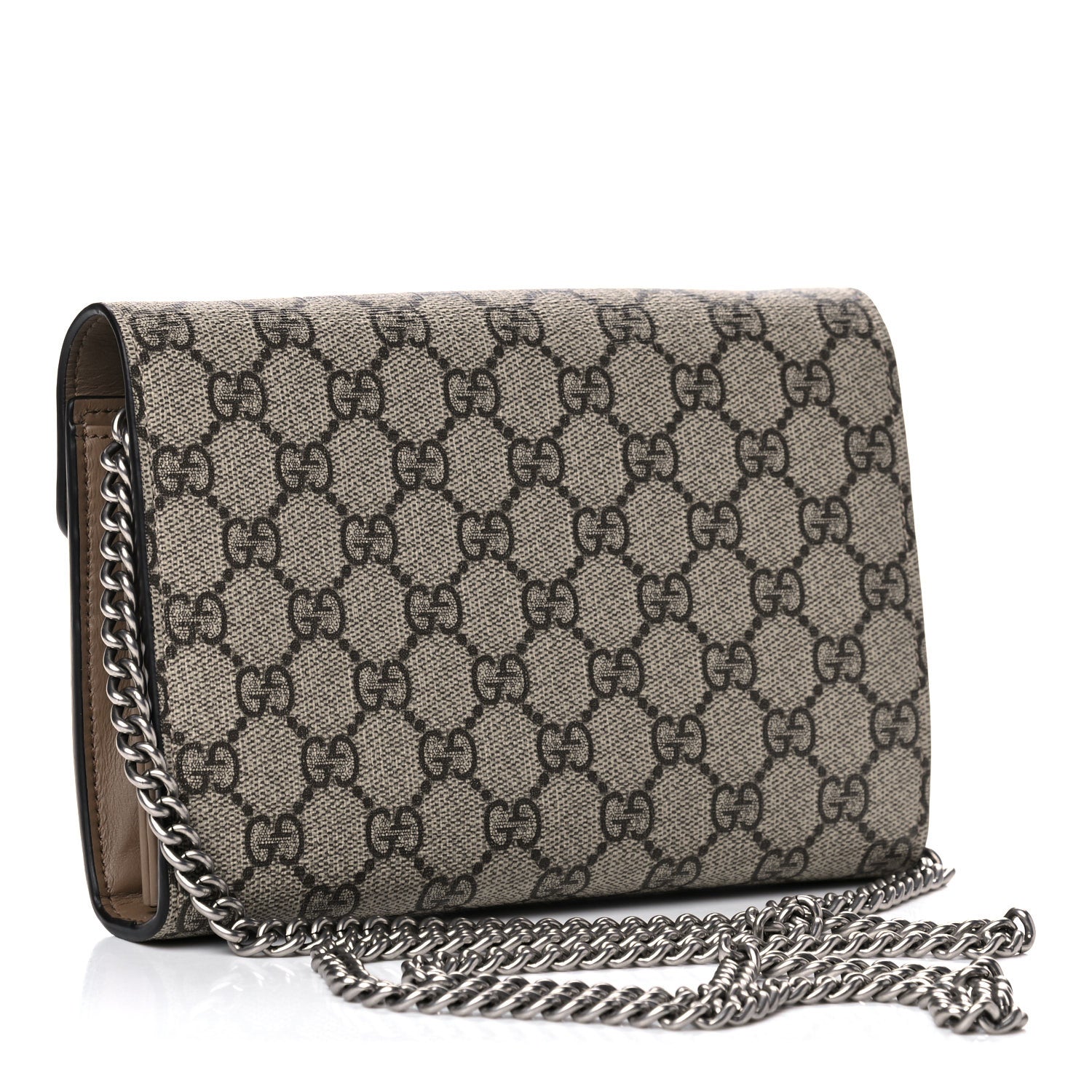 Gucci GG Supreme Monogram Mini Dionysus Chain Wallet Beige Taupe 3 of 11