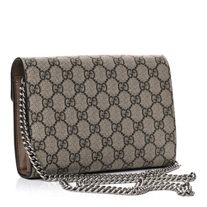Gucci GG Supreme Monogram Mini Dionysus Chain Wallet Beige Taupe 3 of 11