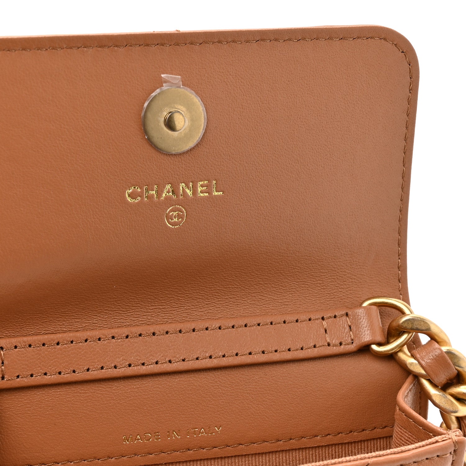 Chanel Lambskin Quilted Chanel 19 Flap Belt Bag Brown 6 of 11