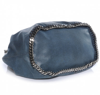 Stella McCartney Faux Leather Shaggy Deer Small Falabella Bucket Bag Blue 4 of 7
