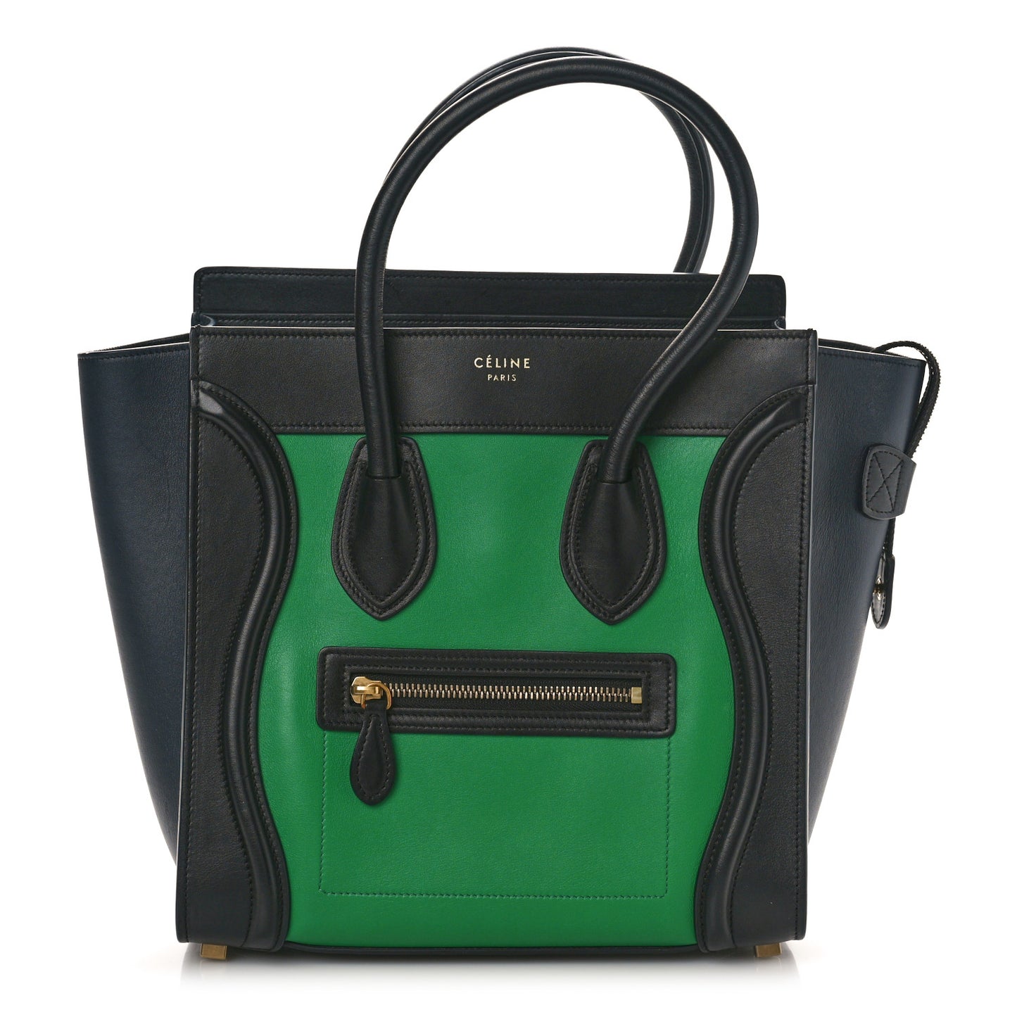 Smooth Calfskin Micro Bi-Color Luggage Grass