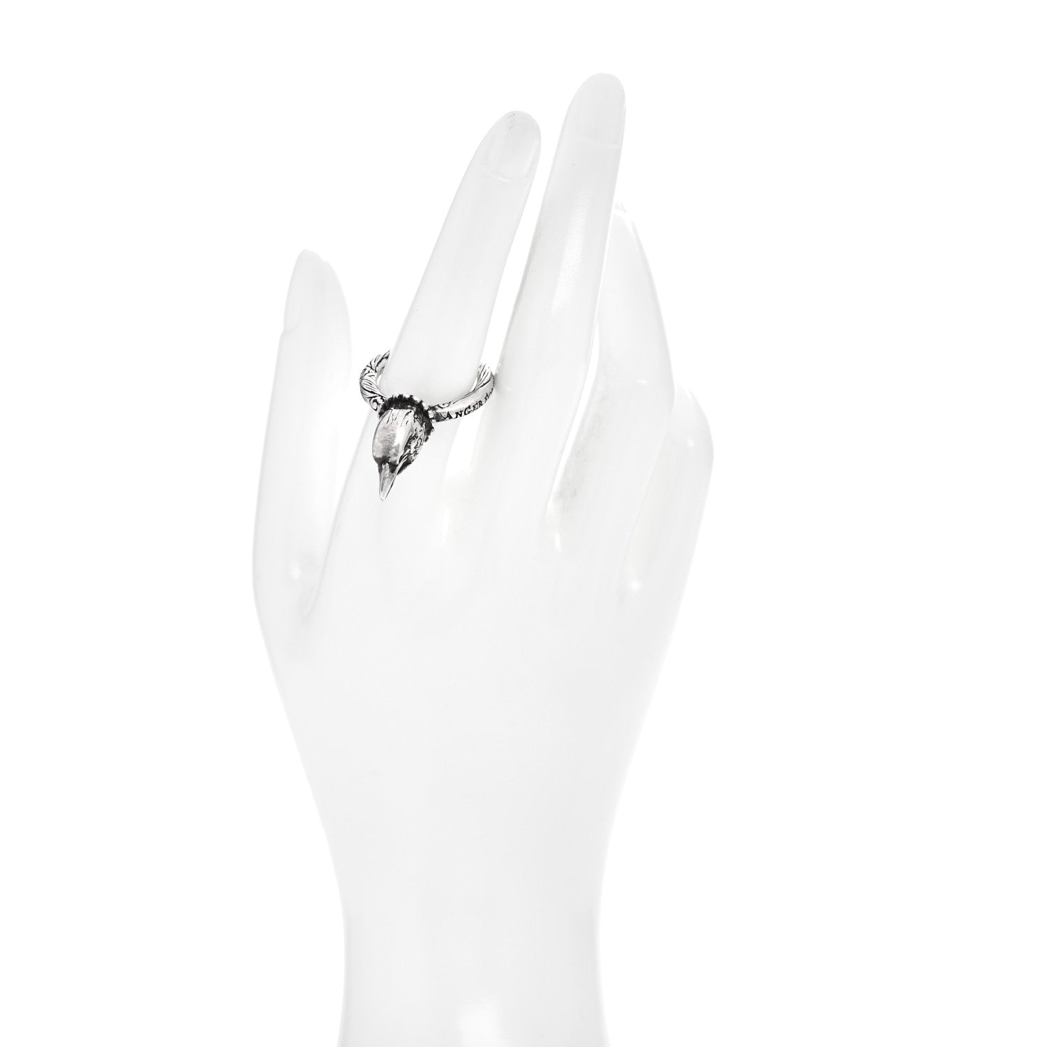 Gucci Sterling Silver Anger Forest Eagle Head Ring 55 7.25 2 of 5