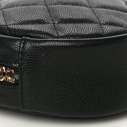 Chanel Caviar Quilted Round Clutch With Chain Black 9 of 11