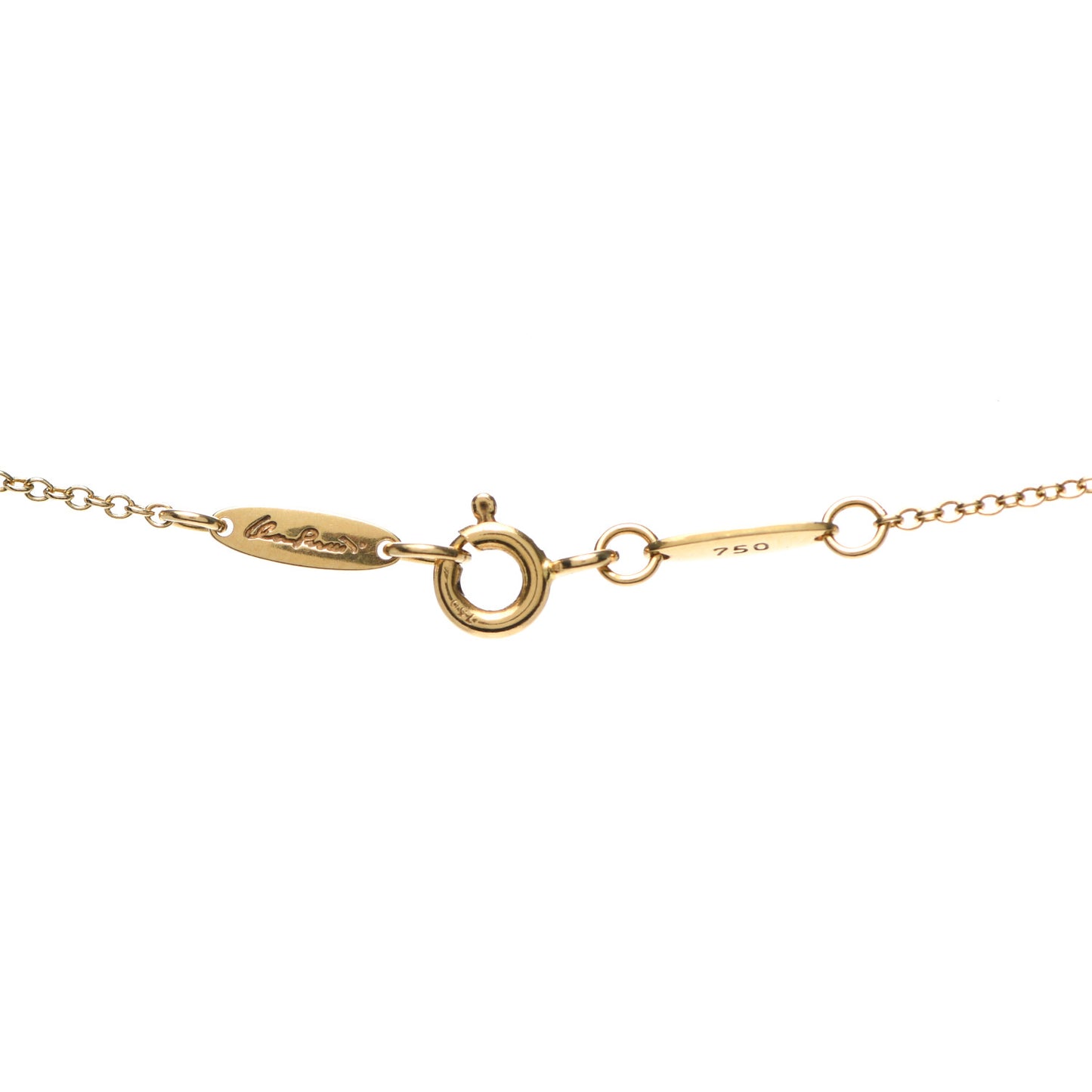 18K Yellow Gold Jade Elsa Peretti Eternal Circle Necklace