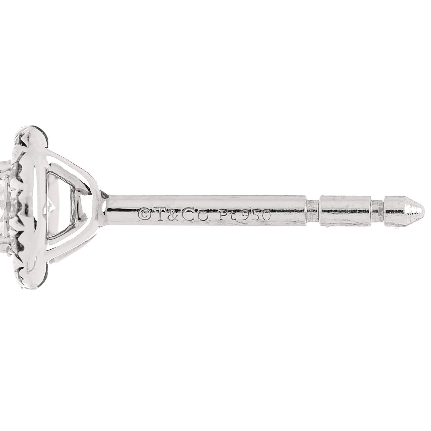 Tiffany Platinum Diamond .32ctw Soleste Earrings 4 of 5