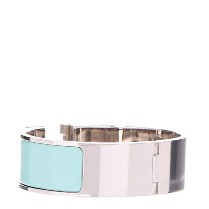 Hermes Enamel Wide Clic Clac H Bracelet GM Lagon 3 of 5