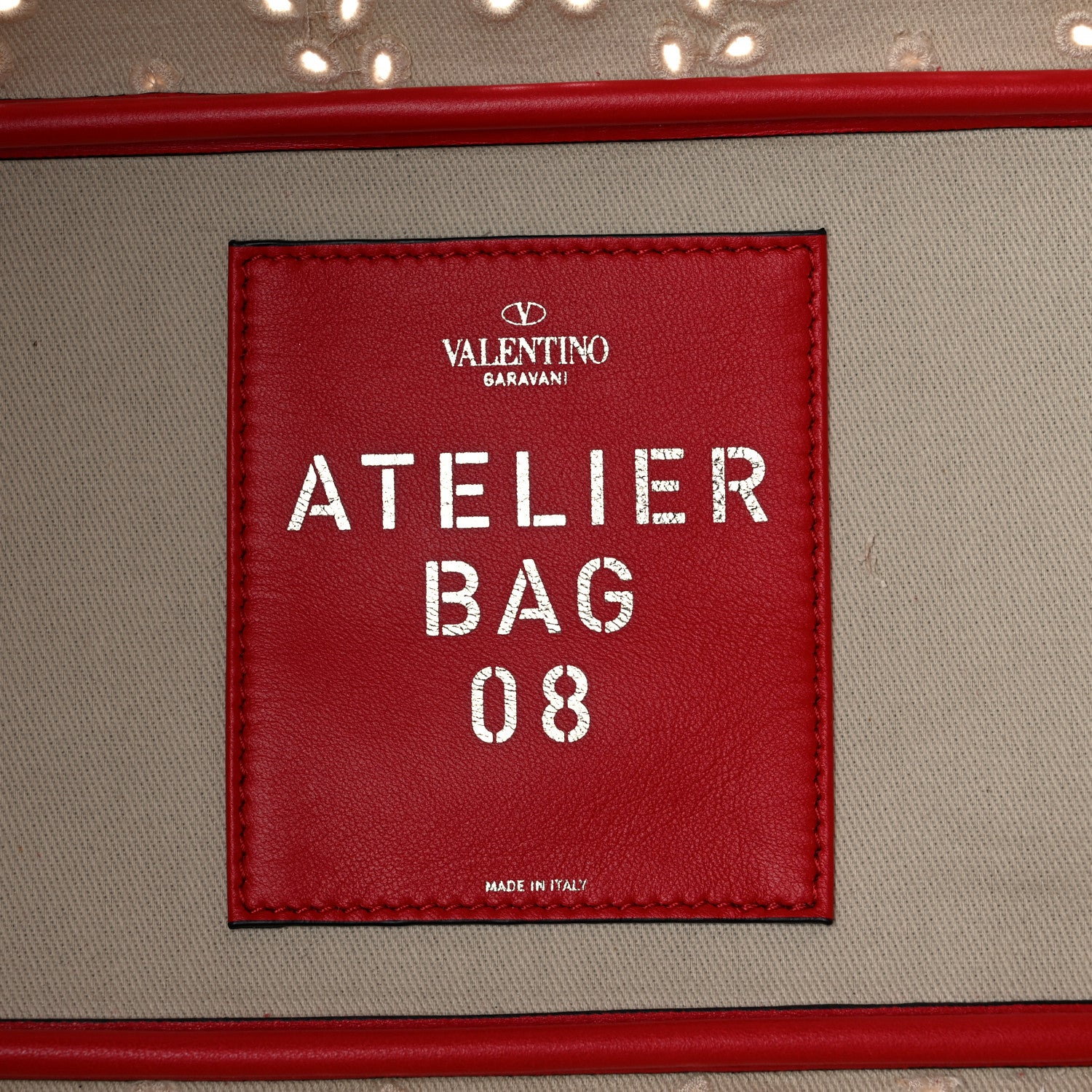 Valentino Garavani Canvas Atelier 08 San Gallo Edition Medium Tote Bag Naturale 6 of 10