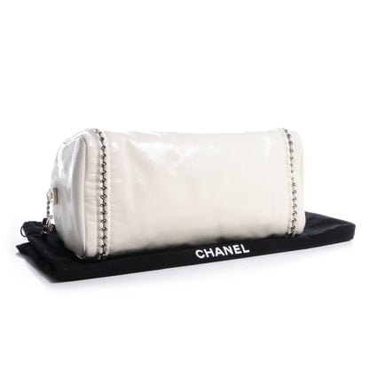 Chanel Patent Luxe Ligne Medium Bowler White 5 of 8