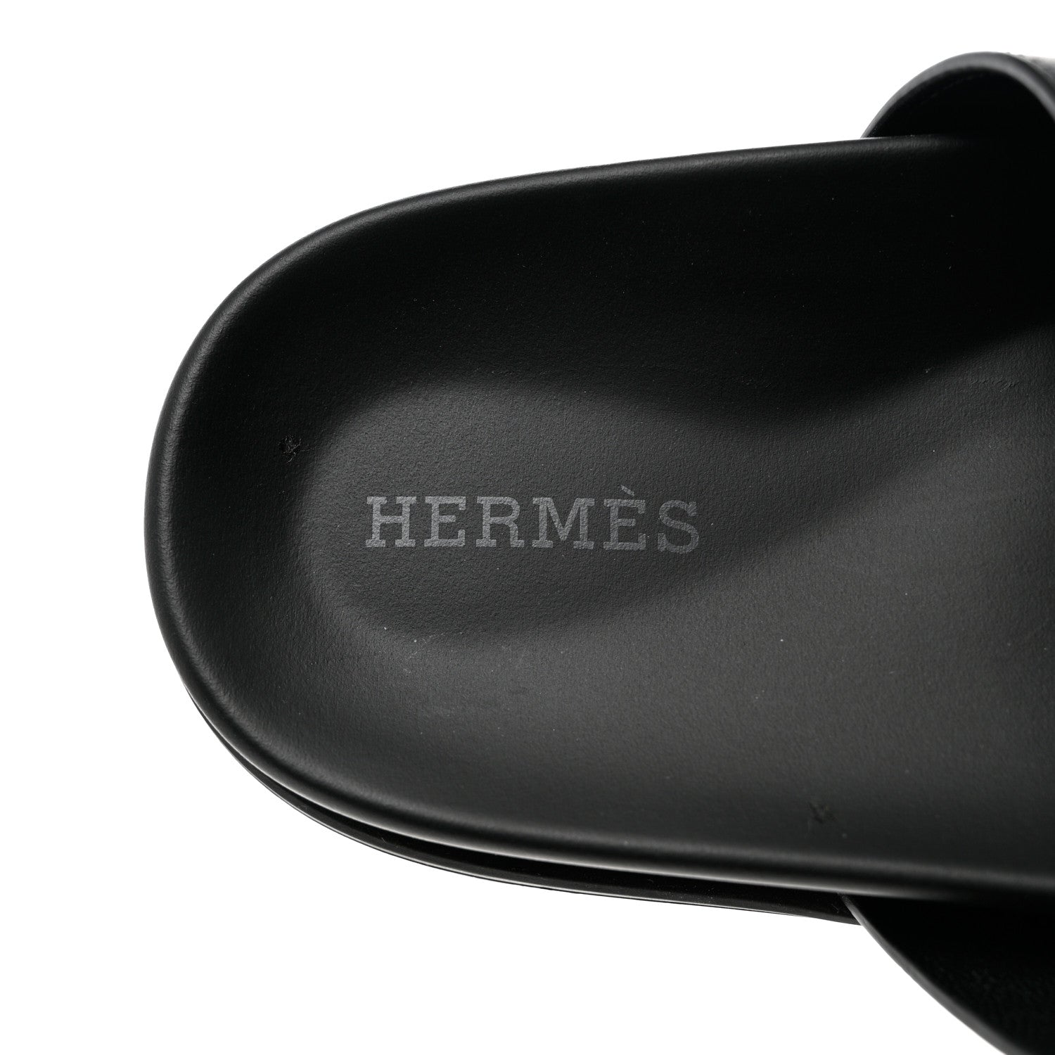 Hermes Calfskin Womens Chypre Sandals 36.5 Black 7 of 9