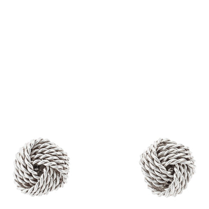 Tiffany Sterling Silver Twist Knot Earrings 1 of 4