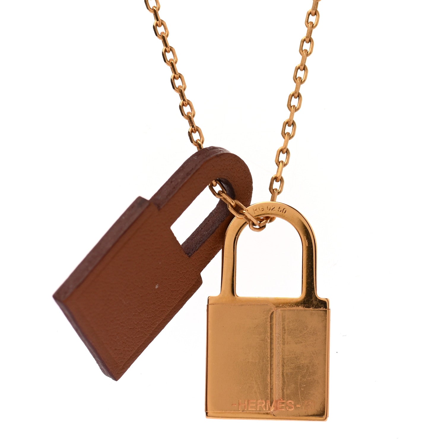 Hermes Swift Small O'Kelly Pendant Necklace Gold 6 of 6