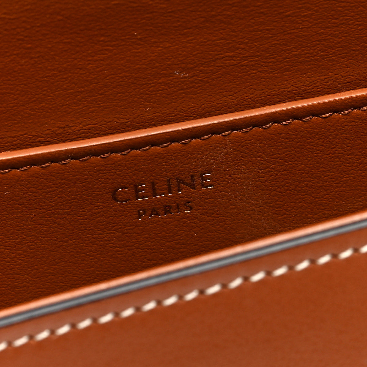 Celine Smooth Calfskin Tabou Clutch on Strap Tan 6 of 9