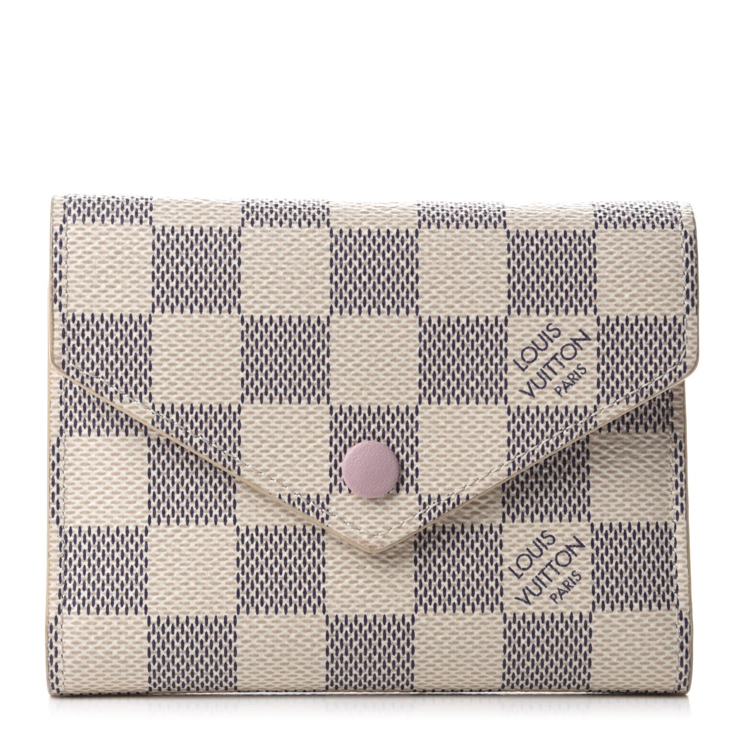 Damier Azur Victorine Wallet Rose Ballerine