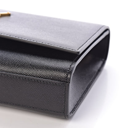Saint Laurent Grain De Poudre Medium Classic Monogram Kate Satchel Black 9 of 9