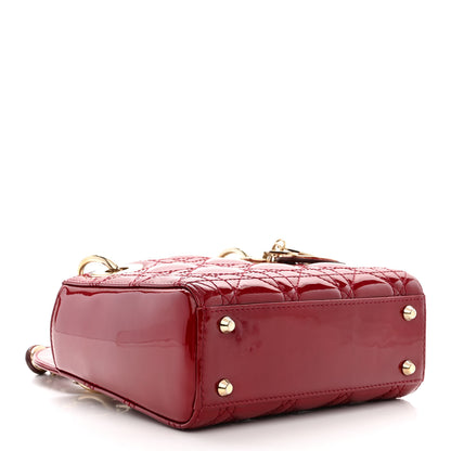 Christian Dior Patent Cannage Mini Lady Dior Red 4 of 10