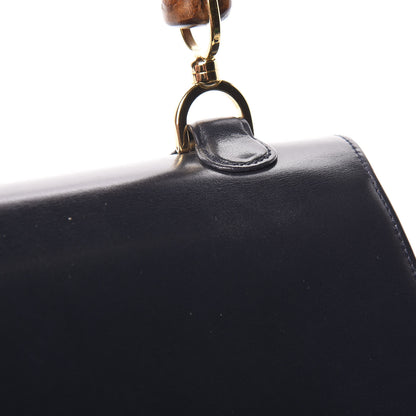 Gucci Calfskin Bamboo Top Handle Bag Navy 14 of 20