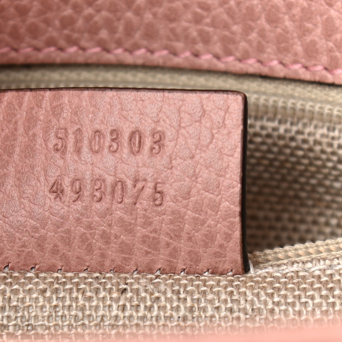 Dollar Calfskin Small Interlocking G Shoulder Bag Soft Pink