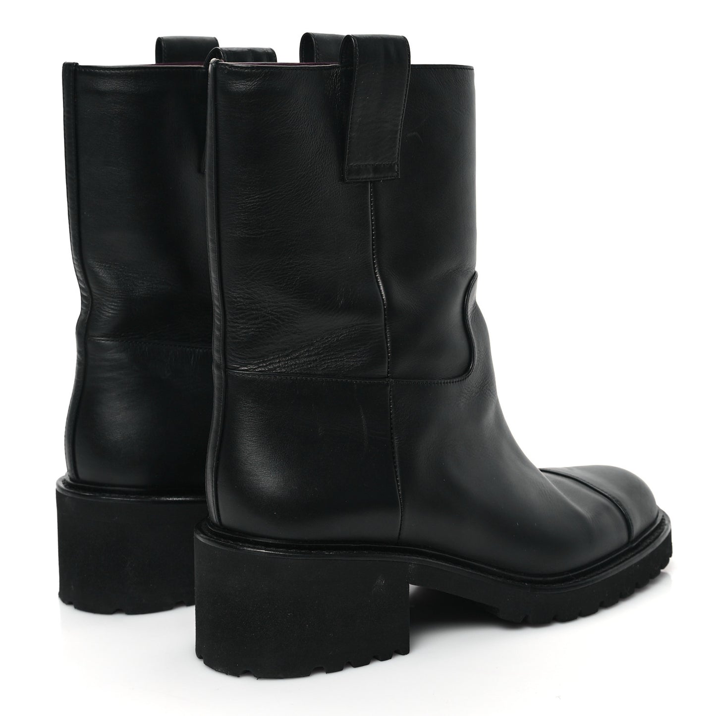 Calfskin CC Ankle Boots 38 Black
