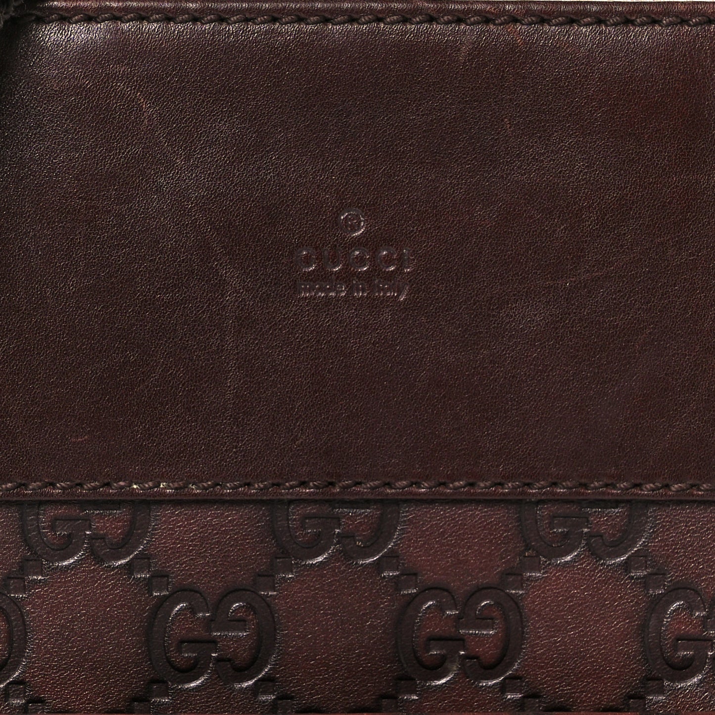 Guccissima Medium Flat Messenger Bag Dark Brown Dark Brown