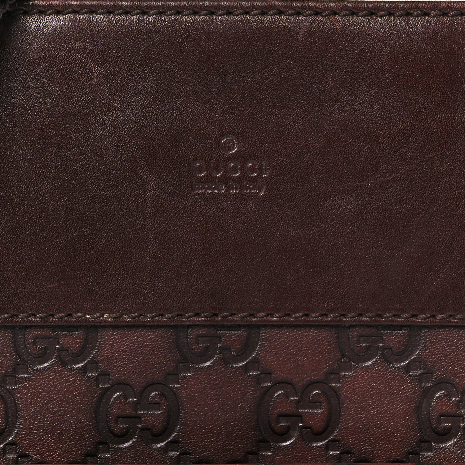 Gucci Guccissima Medium Flat Messenger Bag Dark Brown Dark Brown 8 of 10