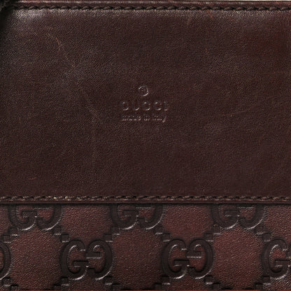 Gucci Guccissima Medium Flat Messenger Bag Dark Brown Dark Brown 8 of 10