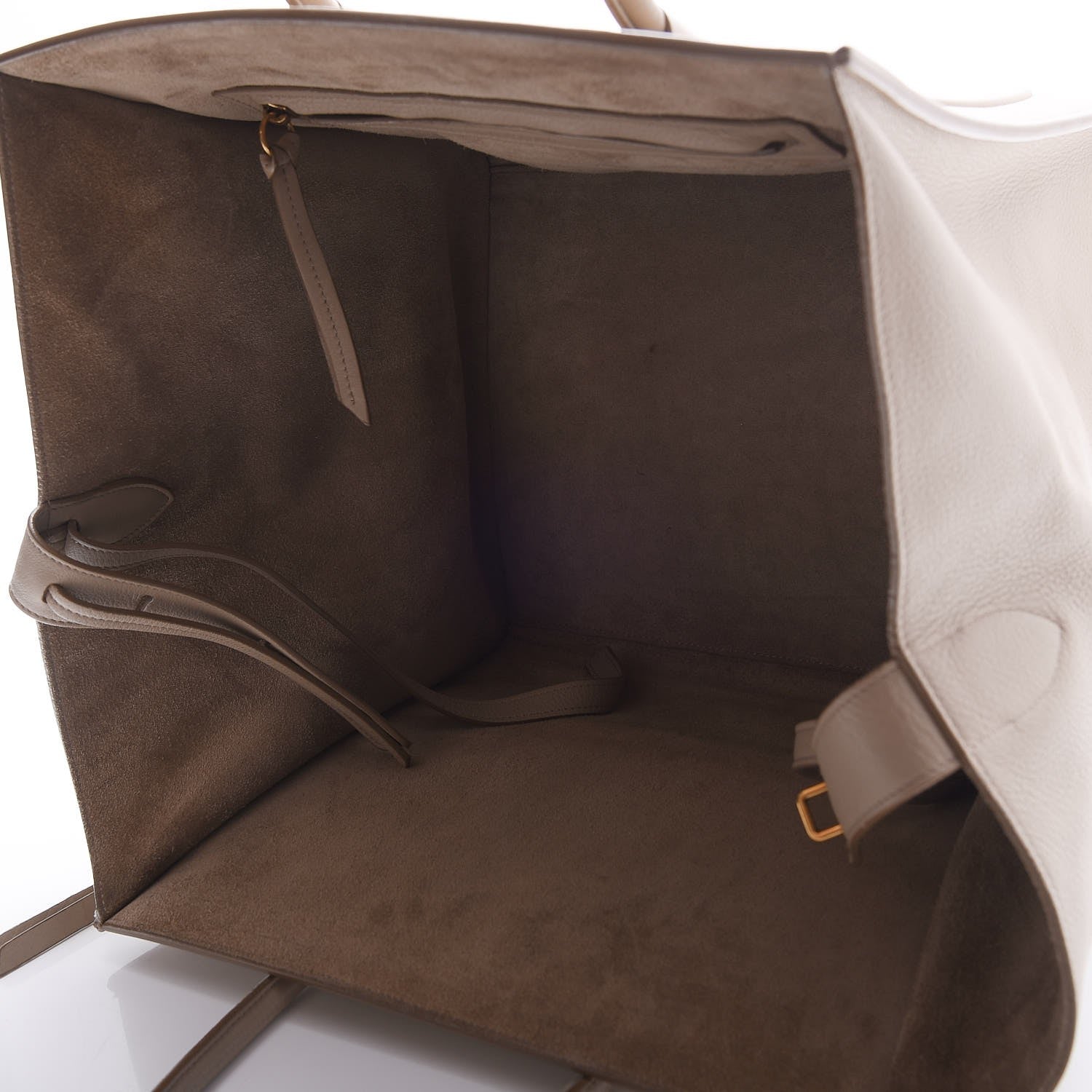 Celine Supple Calfskin Medium Phantom Luggage Beige 5 of 9