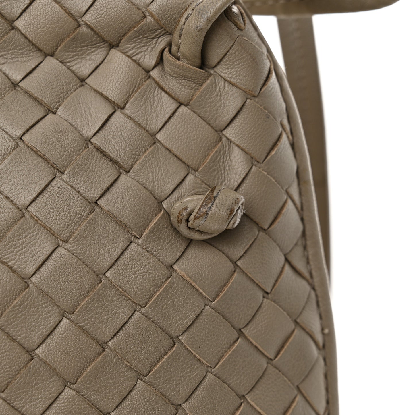 Nappa Intrecciato Nodini Crossbody Messenger Steel