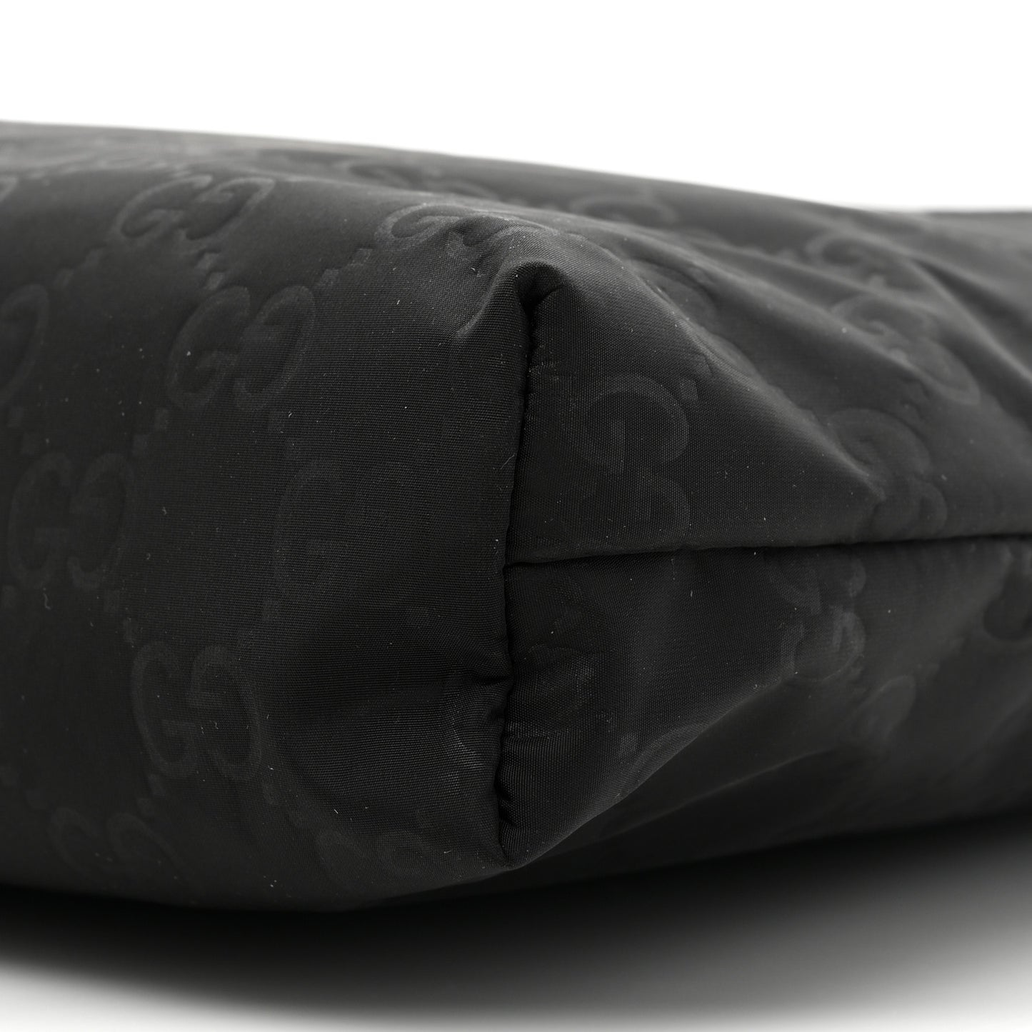 Nylon Monogram Dollar Calfskin Flat Messenger Bag Black