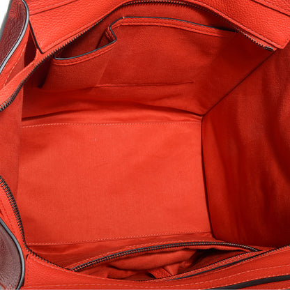 Celine Drummed Calfskin Mini Luggage Bag Vermillion 5 of 9