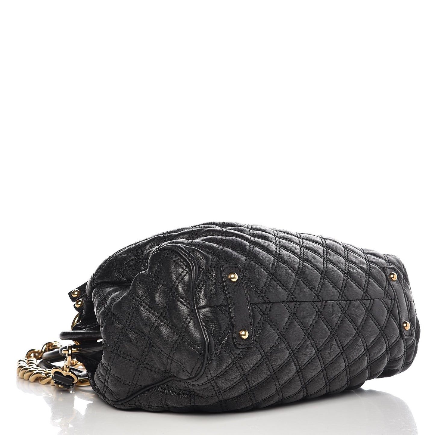 Calfskin Quilted Stam Black