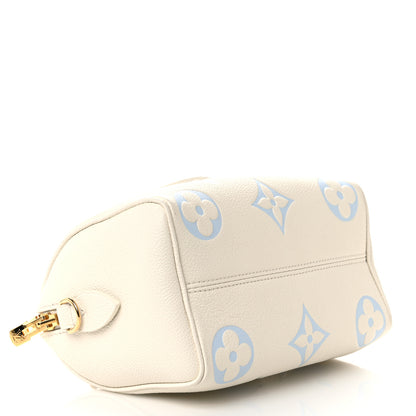 Louis Vuitton Empreinte Monogram Giant Speedy Bandouliere 20 Latte Candy Blue 4 of 9