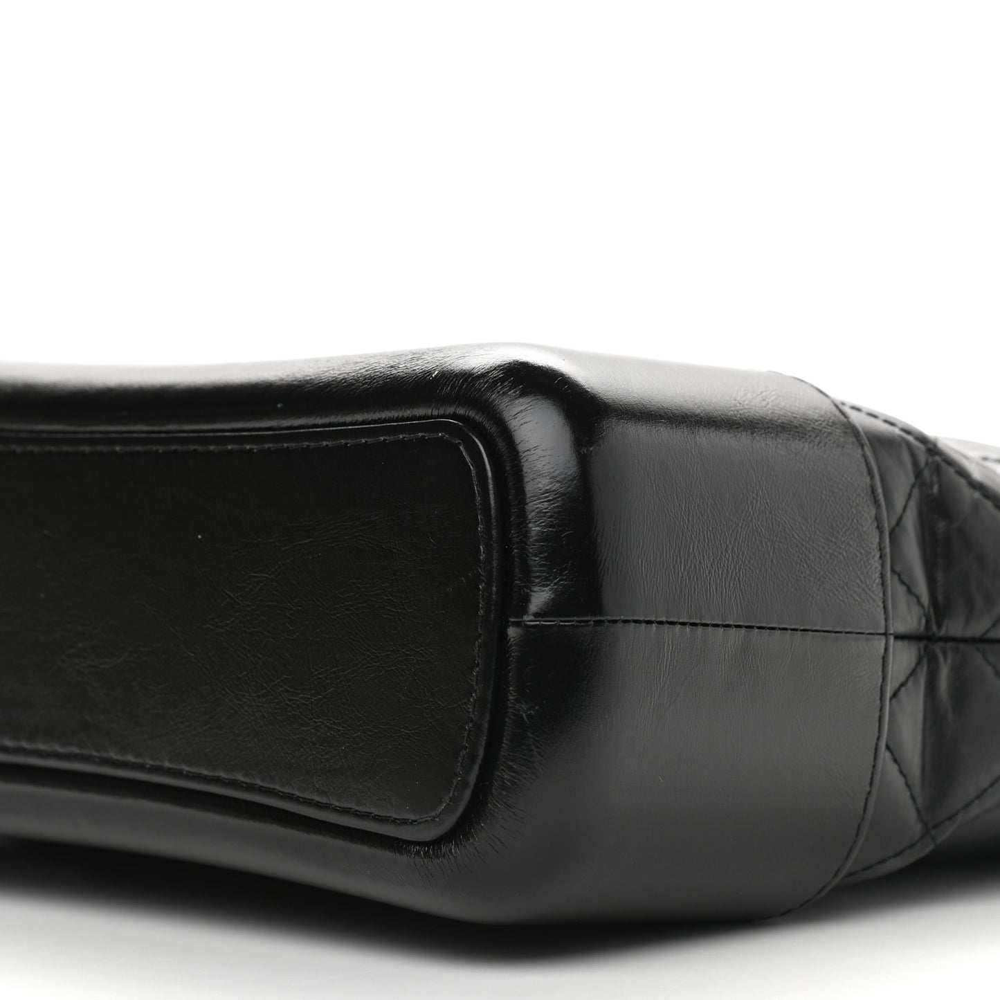 Aged Calfskin Quilted Medium Gabrielle Hobo Black