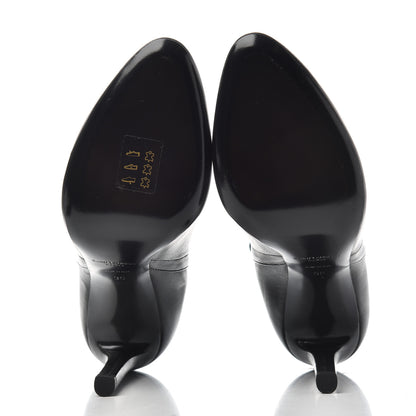 Saint Laurent Nappa Mica Buckle Ankle Booties 39 Black 6 of 10