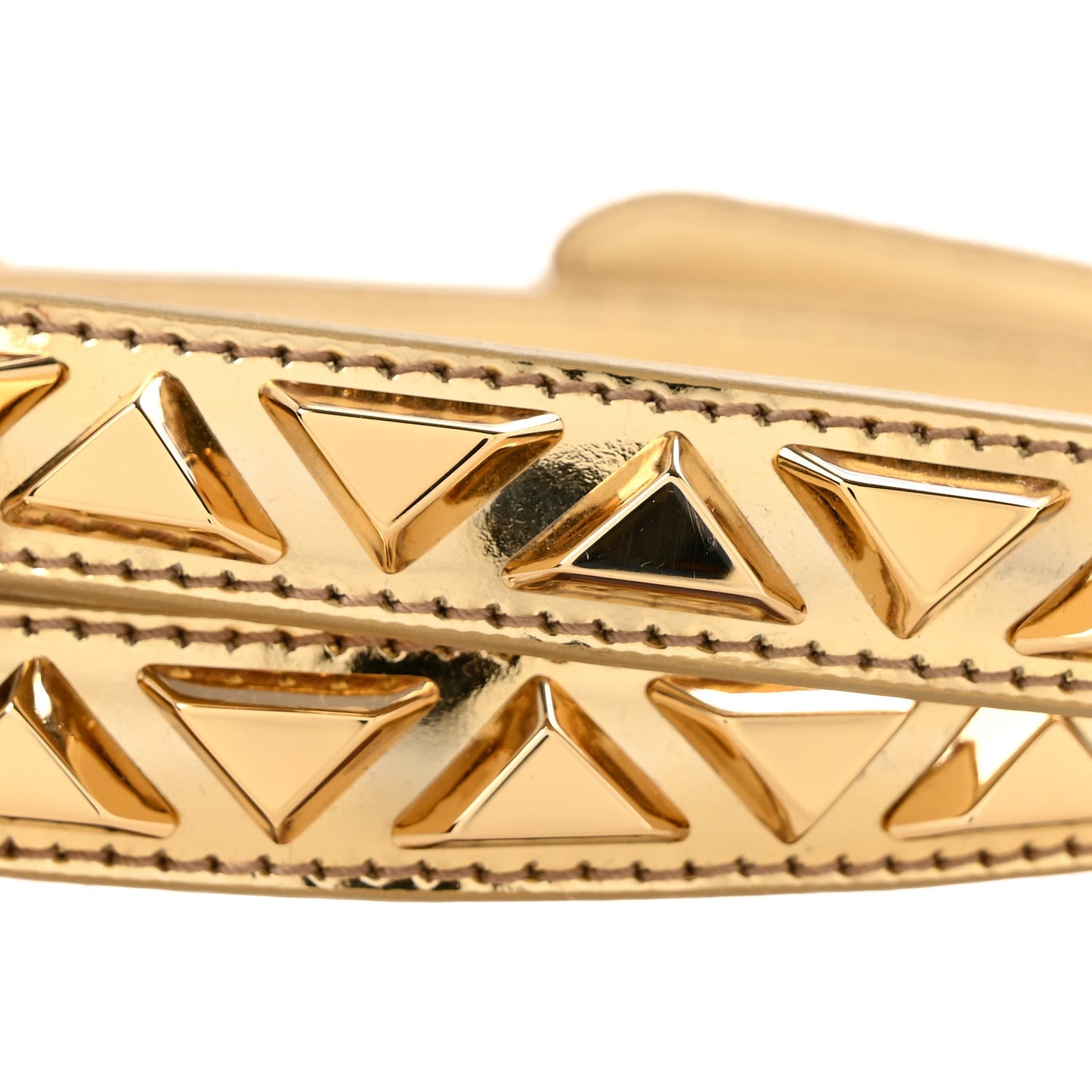 Spazzolato Borchie Triangle Belt 85/34 Platino