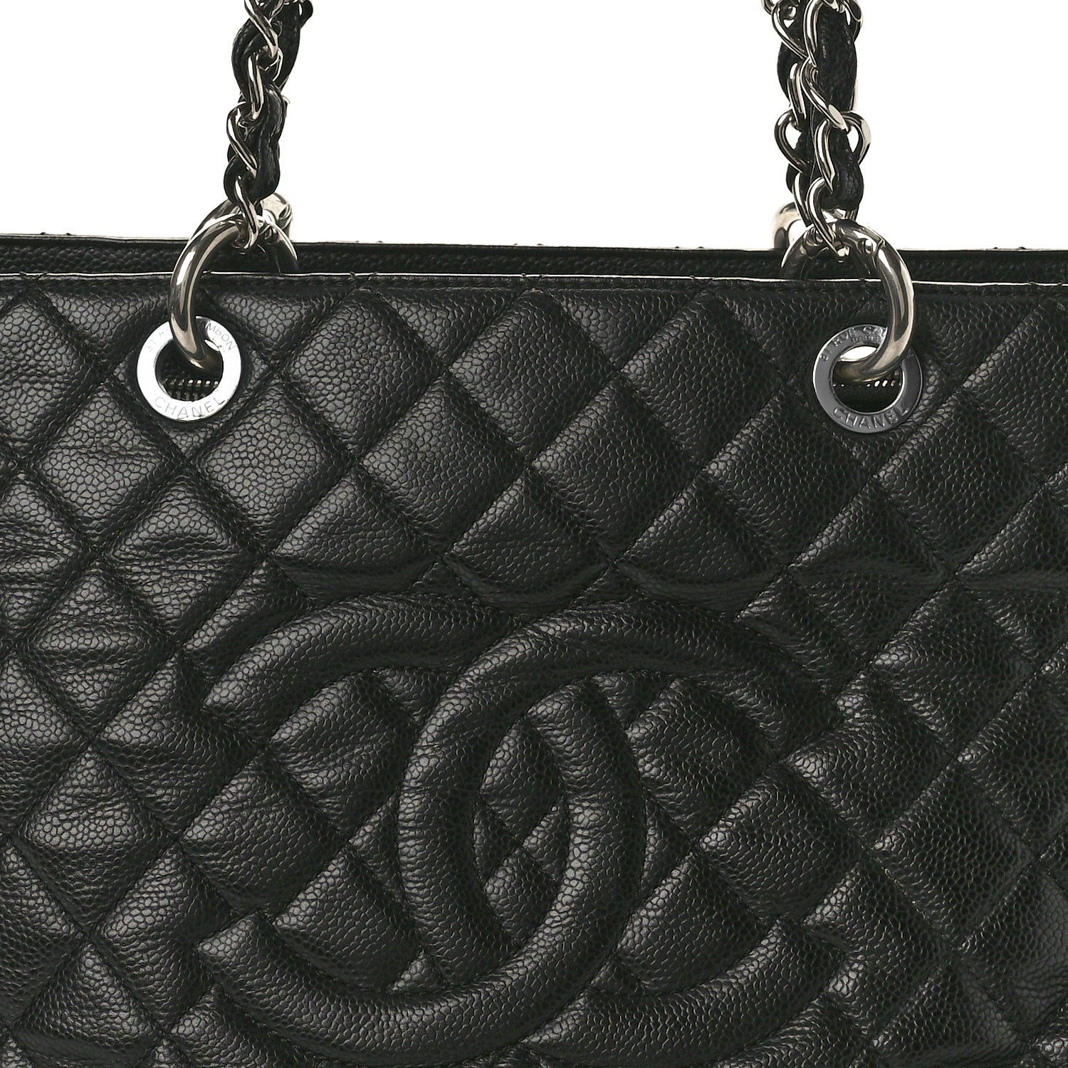 Chanel Caviar Quilted Grand Shopping Tote GST Black 9 of 12