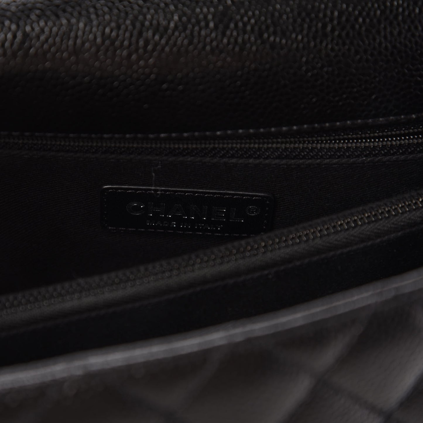 Caviar Quilted Medium Coco Handle Flap So Black