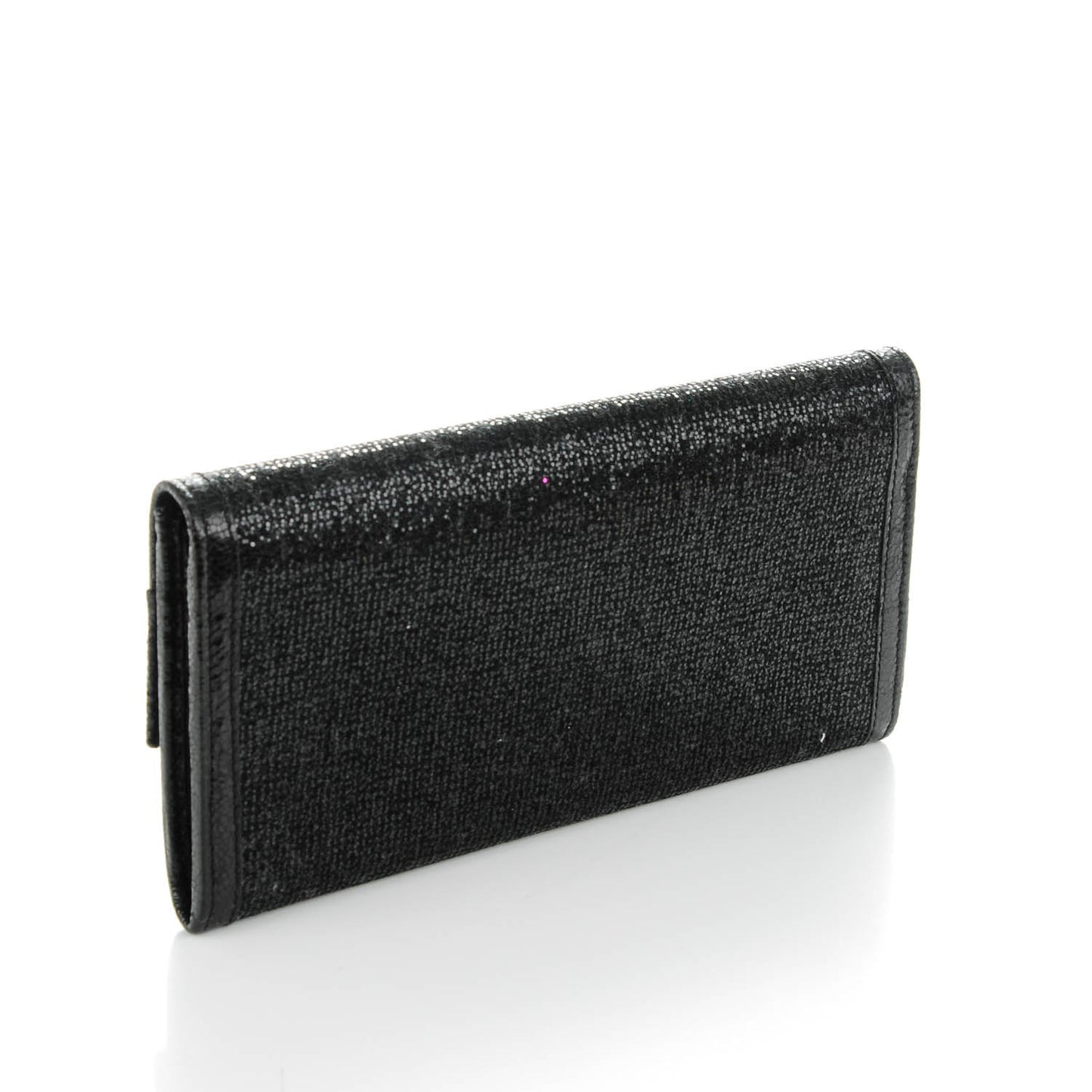 Glitter Fabric Reese Clutch Black