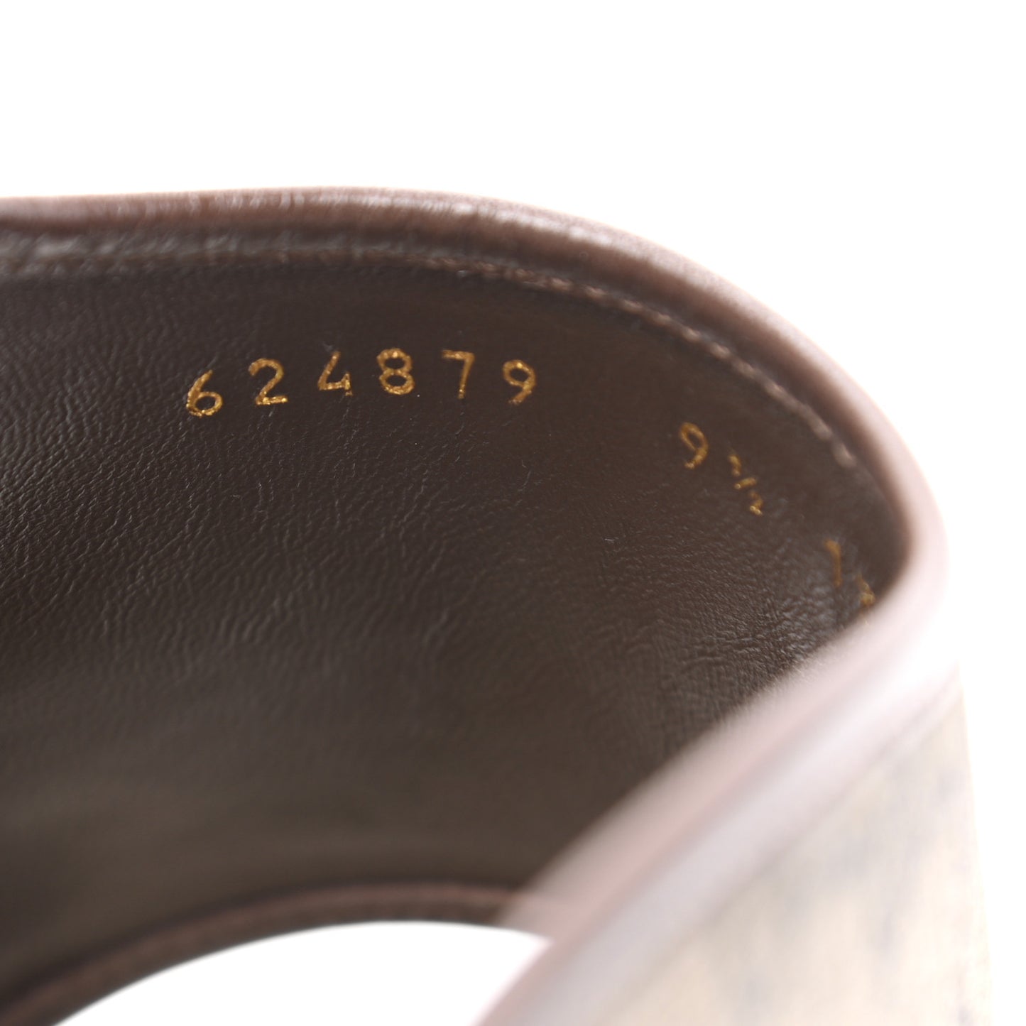 GG Supreme Monogram Granada Kid Mens Lug Sole Slide Sandals 9.5 Beige New Acero