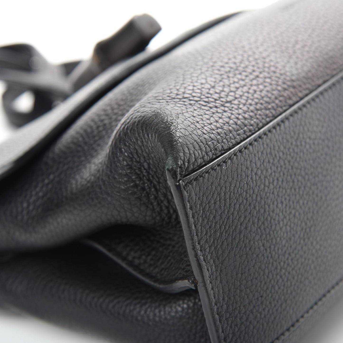 Cellarius Calfskin Small Bamboo Daily Top Handle Bag Black