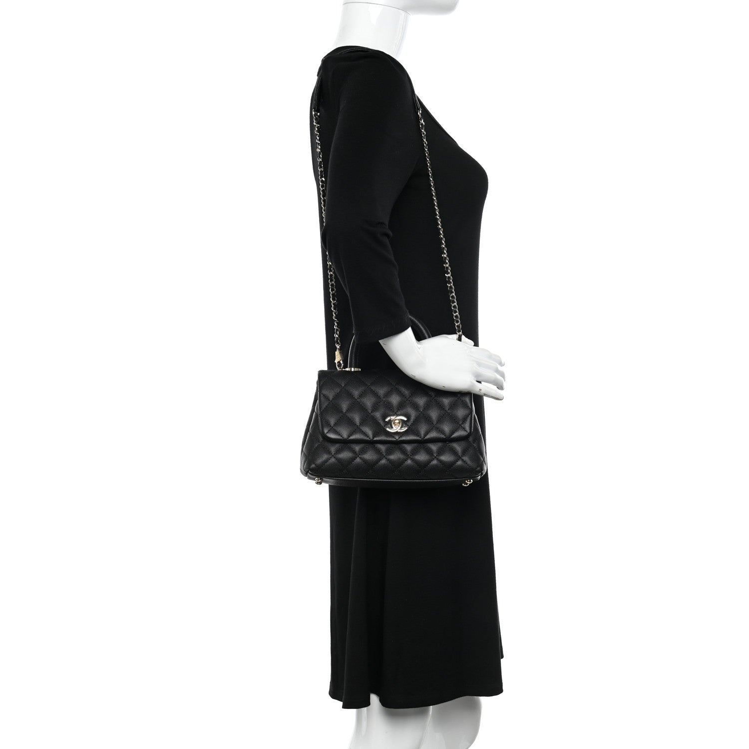 Chanel Caviar Quilted Mini Coco Handle Flap Black 2 of 10