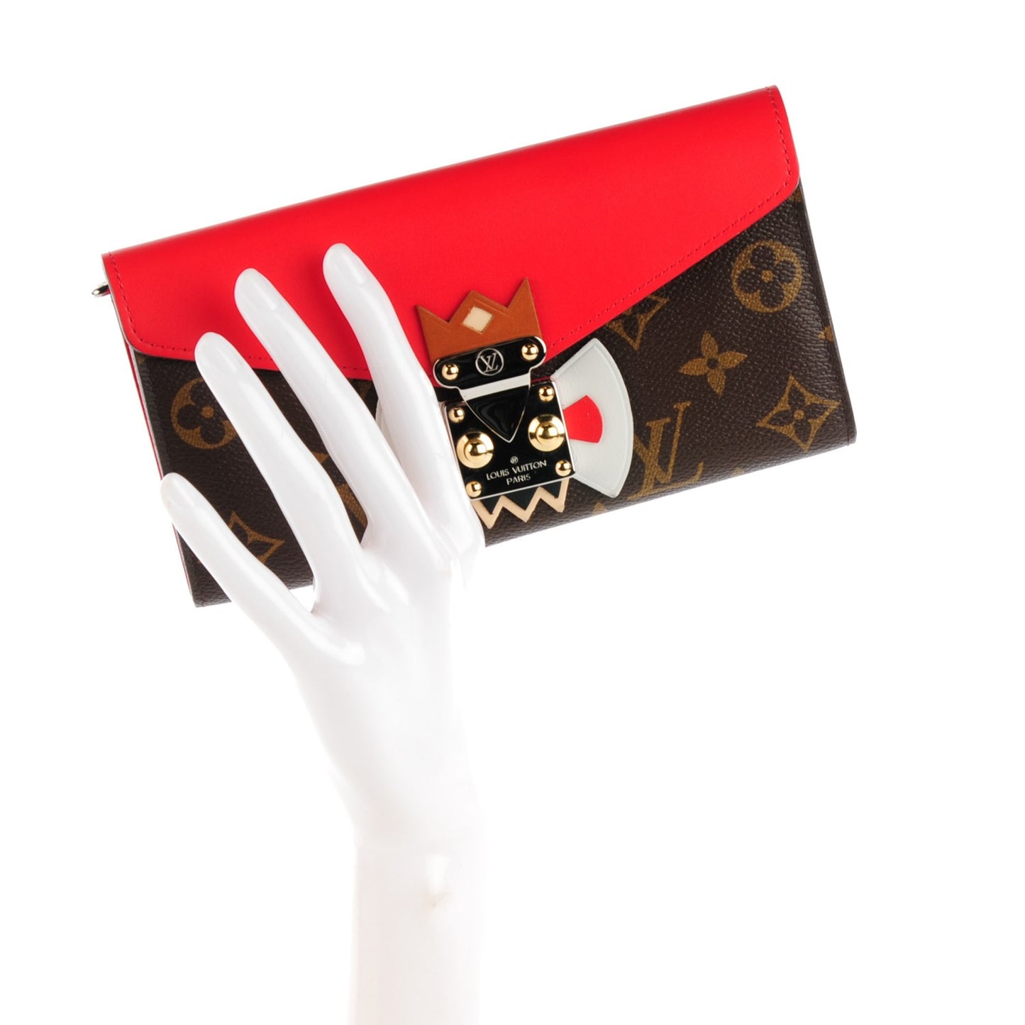 Monogram Tribal Mask Sarah Wallet Rouge