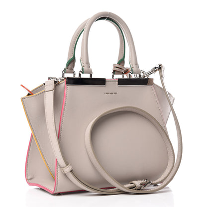 Fendi Vitello Dolce Mini 3Jours Tote Grigio Polvere 4 of 14